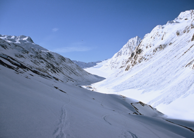 Trasa przez lodowiec Langtaler Ferner